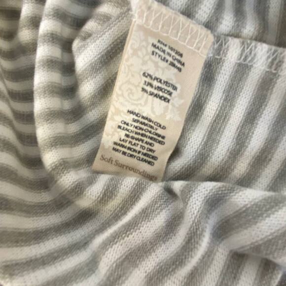 SOFT SURROUNDINGS Size S  Fireside Pullover Striped Cowl Neck Sweater - Picture 10 of 10